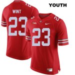 Youth NCAA Ohio State Buckeyes Jahsen Wint #23 College Stitched Authentic Nike Red Football Jersey AY20T02NP